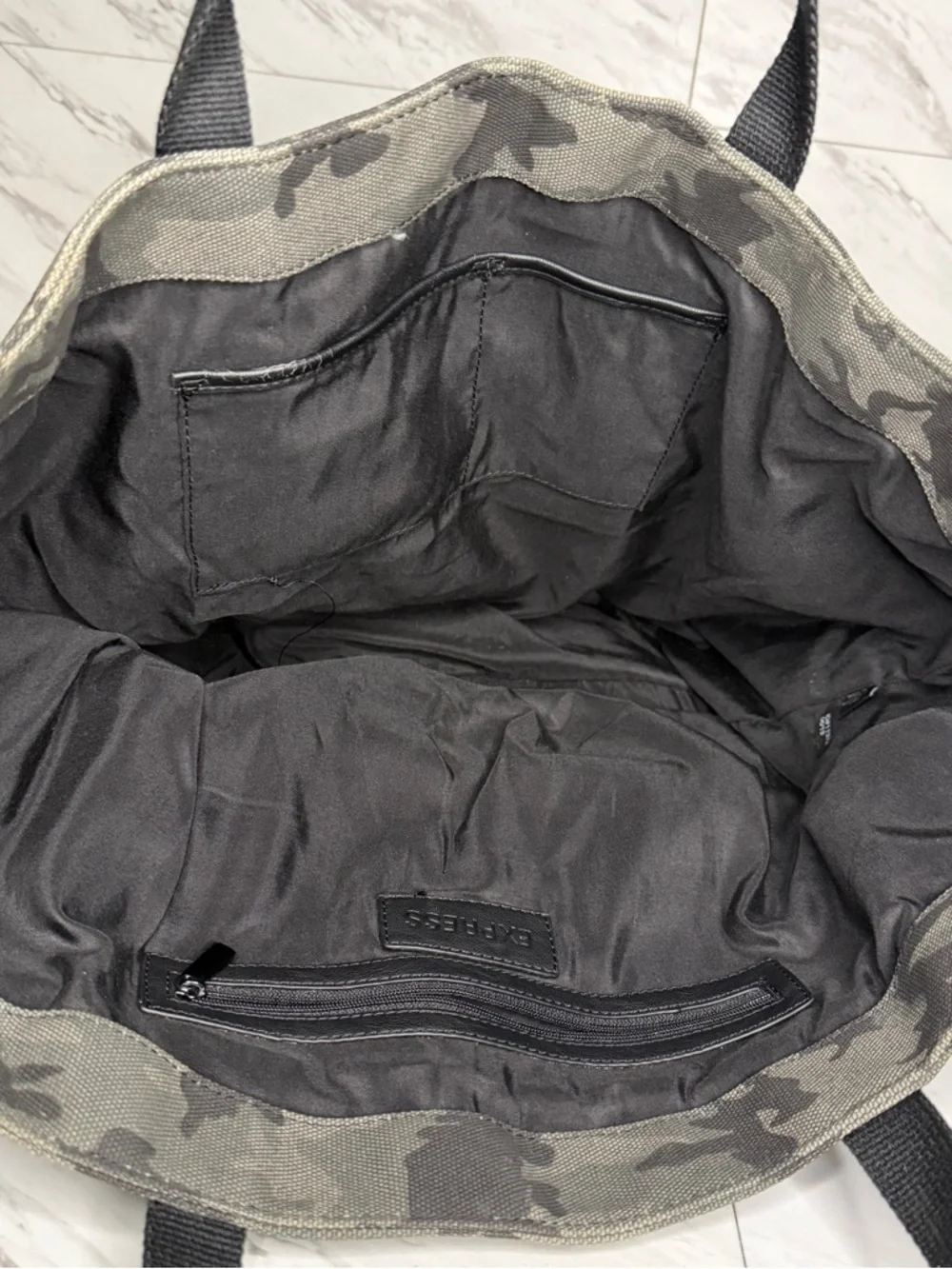 Express Camo Canvas and Vegan Leather EXP-111 NYC Tote Duffel Bag